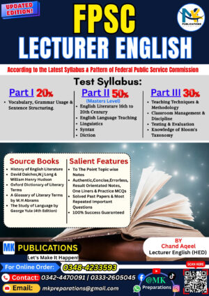 FPSC Lecturer English Notes