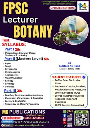 FPSC Lecturer Botany Notes