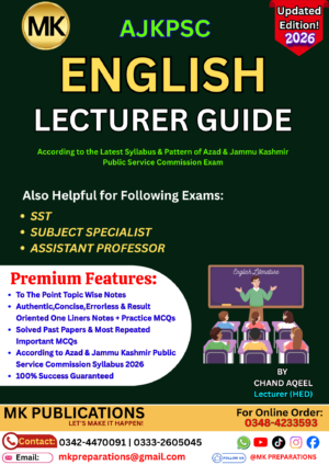 AJKPSC Lecturer English Notes