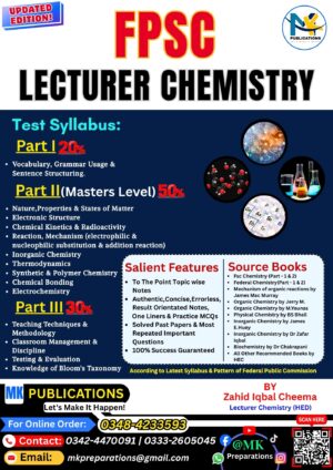 FPSC Lecturer Chemistry Notes