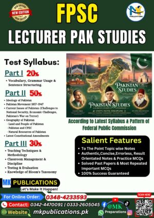 FPSC Lecturer Pakistan Studies Complete Notes