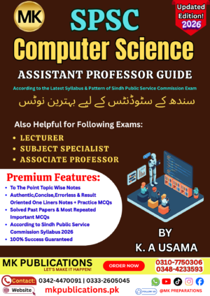 SPSC Assistant Professor, Lecturer & Subject Specialist Computer Science – Complete Preparation Book & Notes