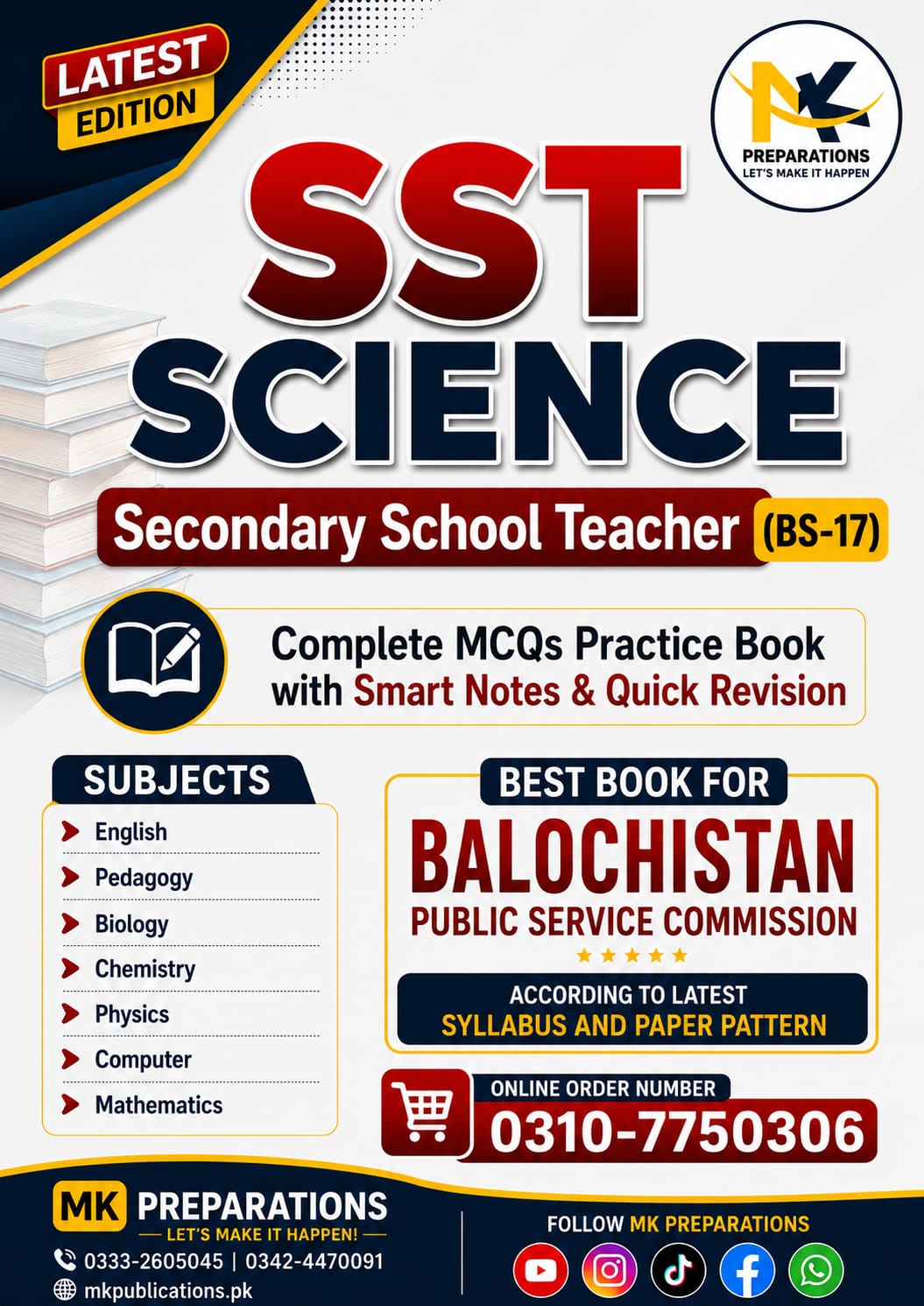 Best Book & Notes For BPSC SST Science (BS-17) | Complete MCQs Practice Book | BPSC Secondary School Teacher Science Test Preparation | English, Pedagogy, Biology, Chemistry, Physics, Computer Science, Mathematics & General Knowledge | MK Publications - Image 2