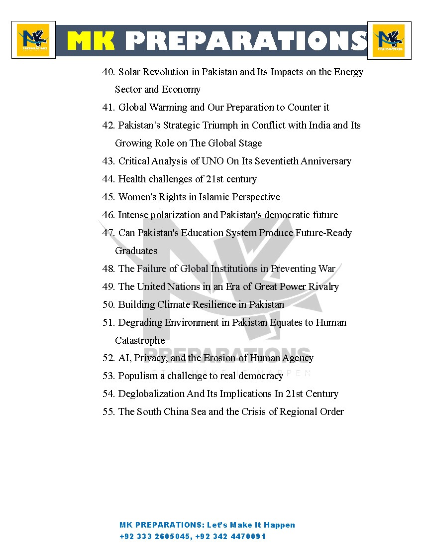 Best English Essay Book for CSS PMS 2026 | Complete Essay Writing Guide by MK Preparations | English Essay Book for CSS, PMS & All Competitive Exams 2026 - Image 3